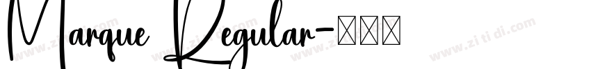 Marque Regular字体转换
